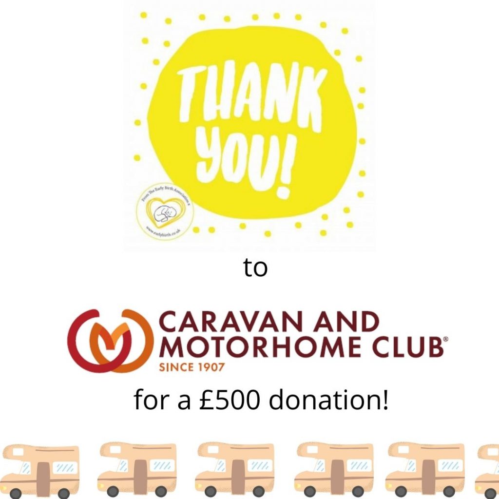 Thank you to the Caravan and Motorhome club in East Grinstead for donating £500