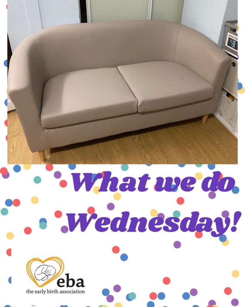 What we do Wednesday!  New sofa for PRH parents room