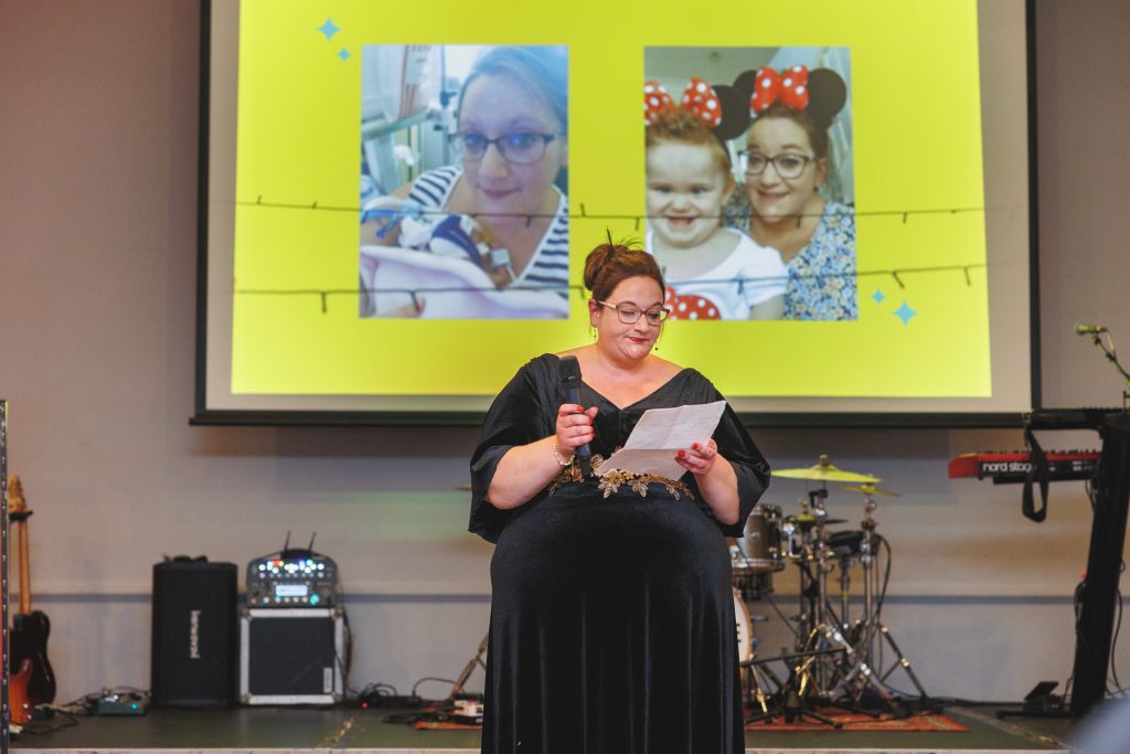 Gemma Dearden spoke emotively about her little girl Ivy-Rose and their experience of both charities