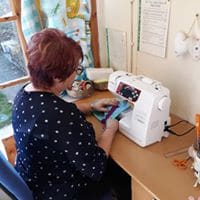 Jane from Tilly’s Busy Bee’s making Memory Bags for the Units